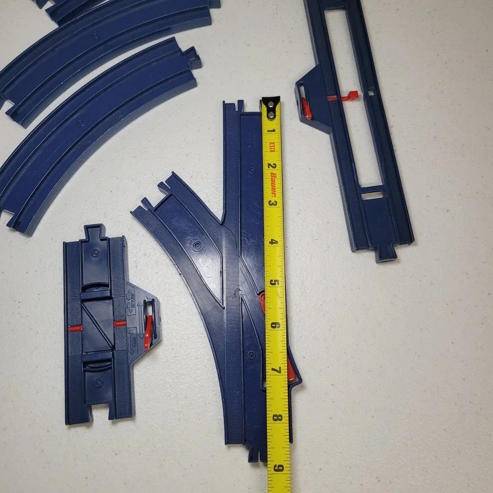 Vintage Tomy Train Track Replacement Pieces Blue Switch Curved Stop Go Track‎